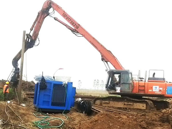 高压水拉森钢板桩打桩